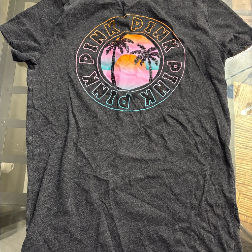 PINK Victoria's Secret Charcoal Tee